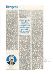 ÜBRIGENS: Behandlung der historischen Denkmäler