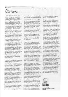 ÜBRIGENS: Nichtnaturwissenschaftliche Wirklichkeit