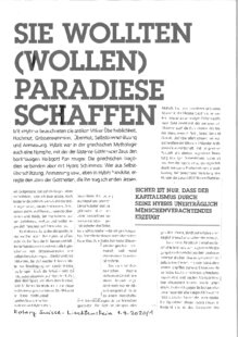 Sie wollten (wollen) Paradiese schaffen