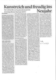 Kunstreich und freudig ins Neujahr